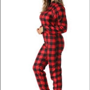 Just Love Printed Flannel Adult One Piece PJ’s (S)